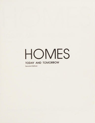Homes: Today and Tomorrow (Student Guide)