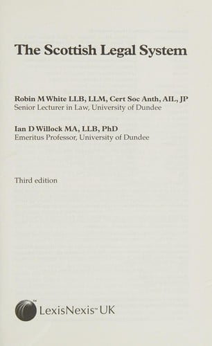 The Scottish Legal System