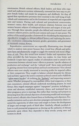 Politics of the womb: women, reproduction, and the state in Kenya