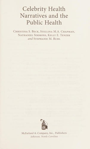 Celebrity Health Narratives and the Public Health