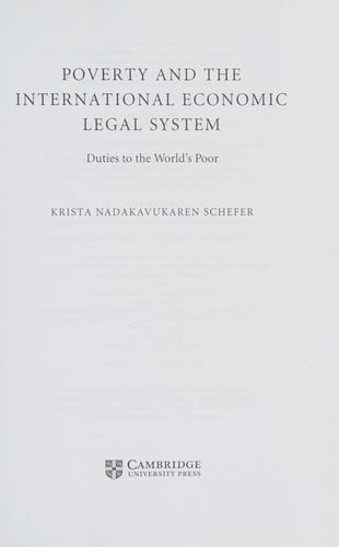 Poverty and the International Economic Legal System: Duties to the World's Poor