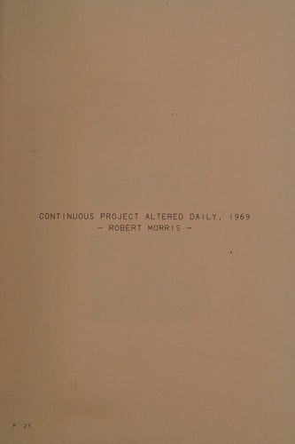 Jonathan Monk: continuous project altered daily