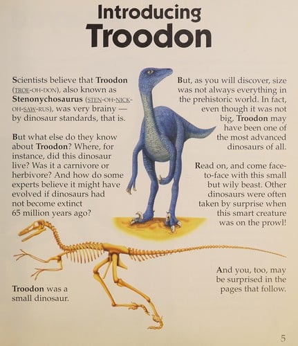Looking at-- Troodon: a dinosaur from the Cretaceous period