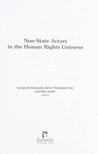 Non-state actors in the human rights universe
