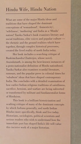 Hindu wife, Hindu nation: community, religion, and cultural nationalism