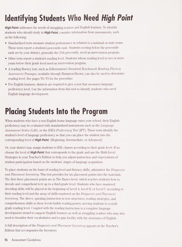 The Reading Basics Teacher Scripts to Teach Phonics and Model Decoding Strategies (High Point: Success in Language, Literature, Content)