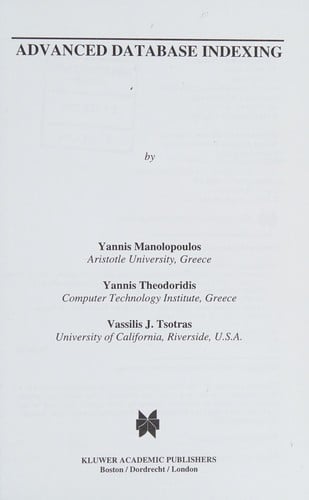 Advanced database indexing