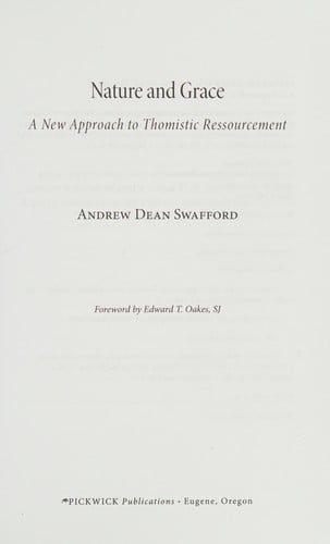 Nature and grace: a new approach to Thomistic ressourcement