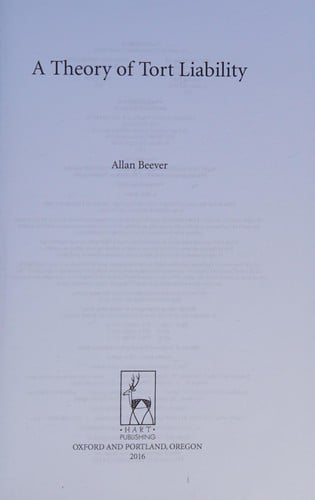 Theory of Tort Liability