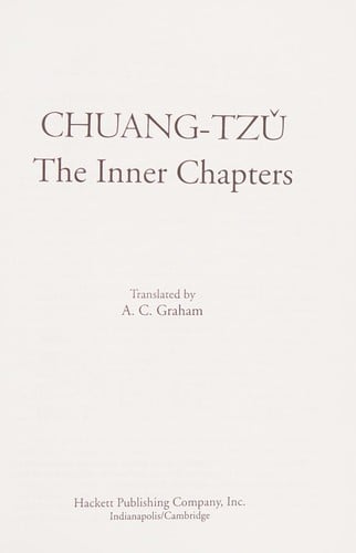 Chuang-tzŭ: the inner chapters