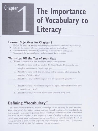 The mighty word: building vocabulary and oral language