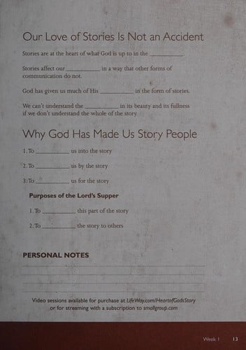 The heart of God's story