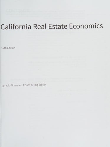 California real estate economics