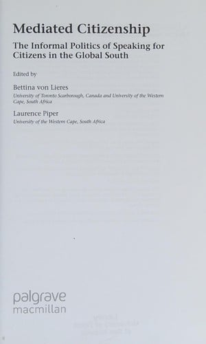 Mediated citizenship: the informal politics of speaking for citizens in the global south