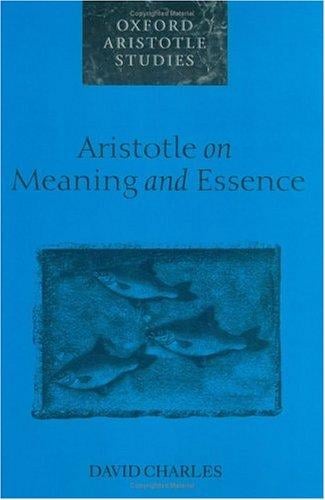 Aristotle on meaning and essence