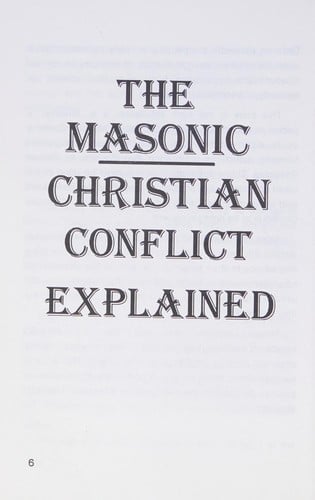 The Masonic/Christian conflict explained