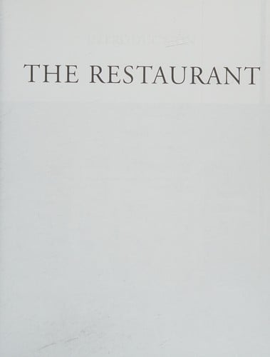 The restaurant: from concept to operation