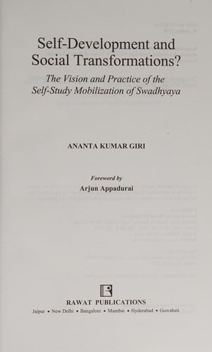 Self-development and social transformations?: the vision and practice of the self-study mobilization of Swadhyaya