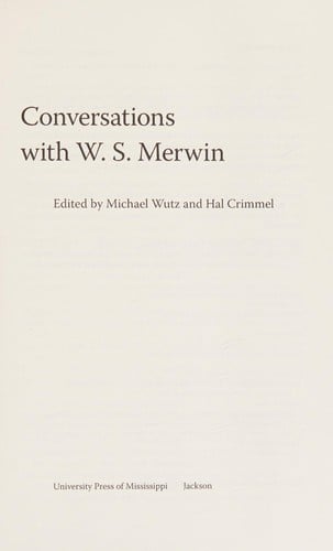 Conversations with W. S. Merwin