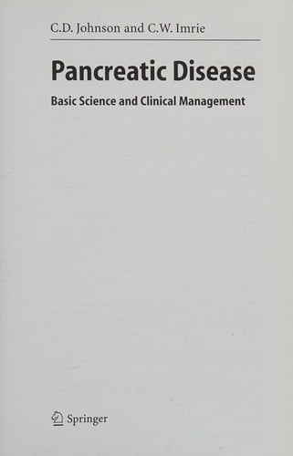 Pancreatic disease: basic science and clinical management