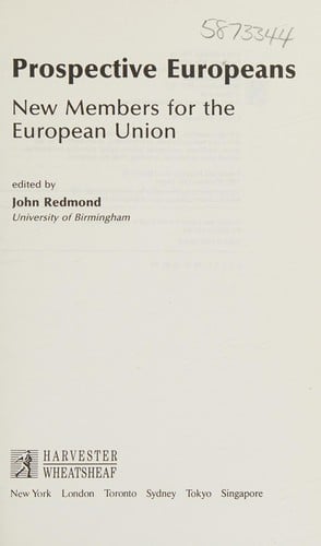 New Members for the European Community (European Initiative)