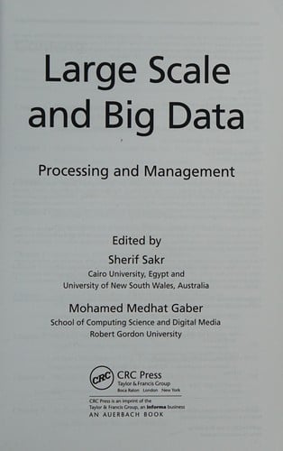 Large scale and big data: processing and management