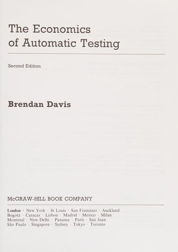 The economics of automatic testing