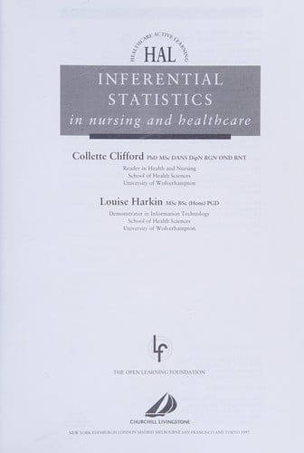 Inferential statistics in nursing and healthcare