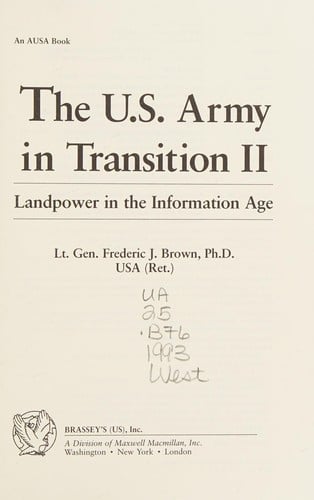The U.S. Army in transition II: landpower in the information age