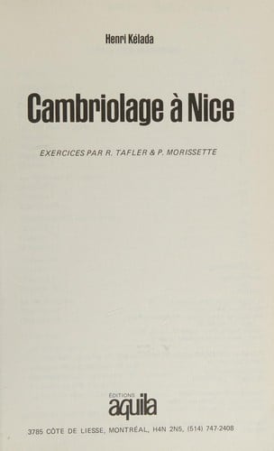 Cambriolage à Nice