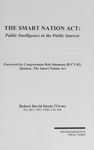 The Smart Nation Act: Public intelligence in the public interest