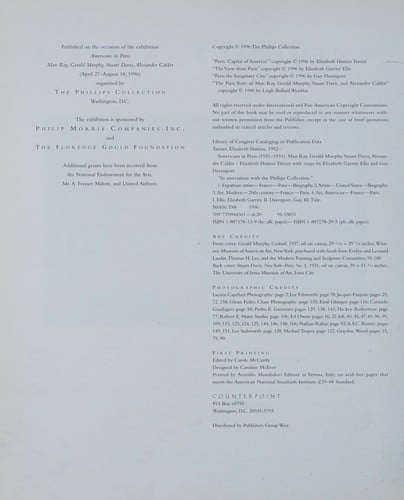 Americans in Paris: (1921-1931) : Man Ray, Gerald Murphy, Stuart Davis, Alexander Calder