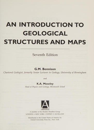 An introduction to geological structures and maps