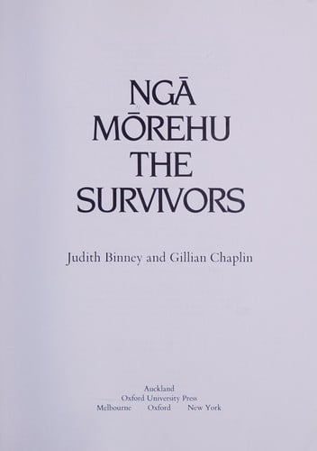 Ngā mōrehu =: The survivors