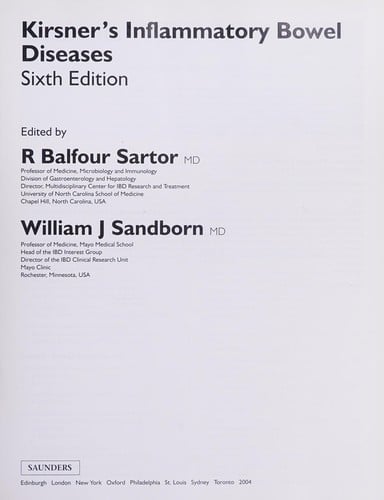 Kirsner's inflammatory bowel diseases