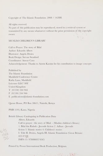 Call to Prayer: The Story of Bilal