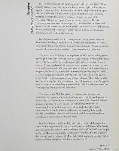 Mike Kelley: 1985-1996