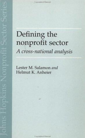 Defining the nonprofit sector: a cross-national analysis