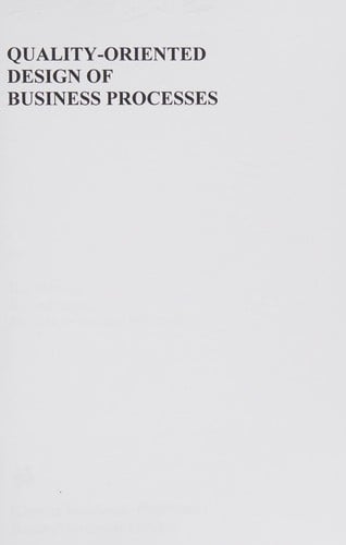 Quality-oriented design of business processes