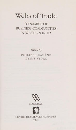 Webs of trade: dynamics of business communities in western India