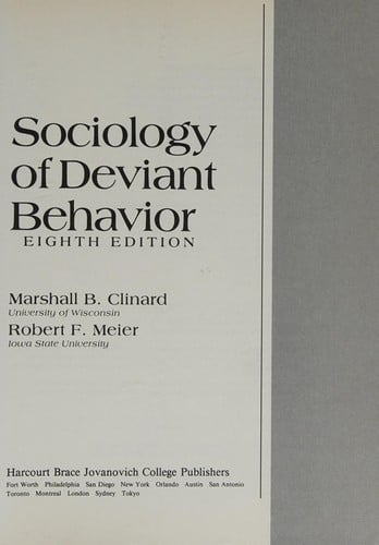 Sociology of deviant behavior