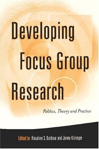 Developing focus group research: politics, theory, and practice