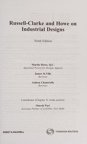 Russell-Clarke and Howe on industrial designs