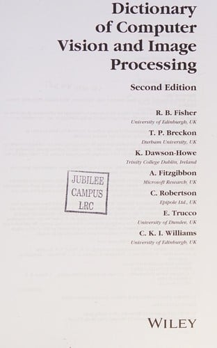 Dictionary of Computer Vision and Image Processing