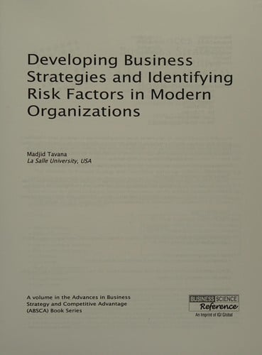 Developing business strategies and identifying risk factors in modern organizations