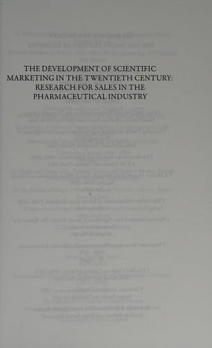 The development of scientific marketing in the twentieth century: research for sales in the pharmaceutical industry
