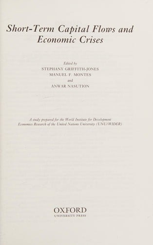 Short-term capital flows and economic crises