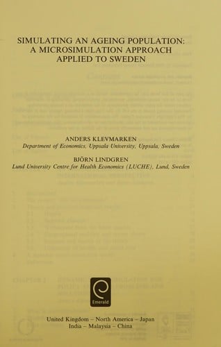 Simulating an ageing population: a microsimulation approach applied to Sweden