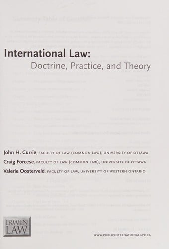 International law: doctrine, practice, and theory