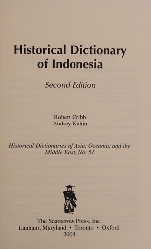 Historical dictionary of Indonesia